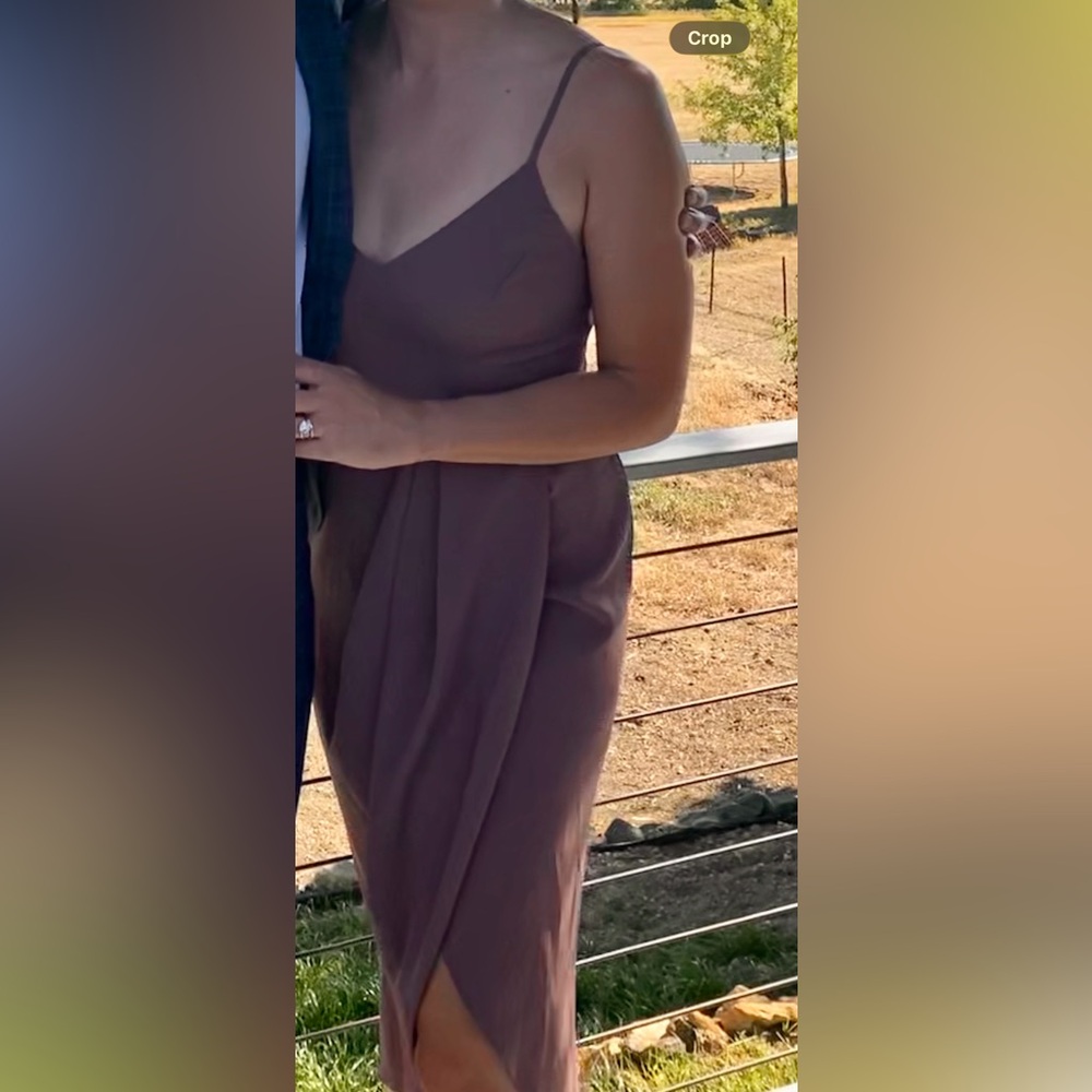 Lulu's Dusty Mauve Spaghetti Strap Midi Dress
